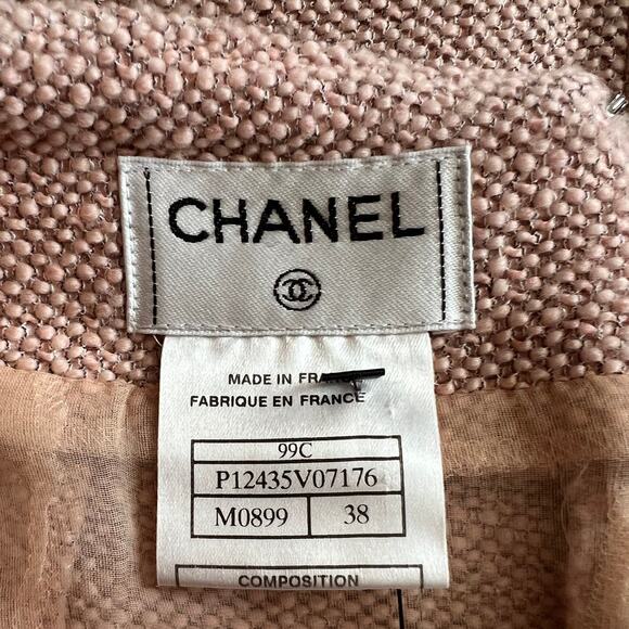 Chanel Pink Tweed Knee-Length WoolcSkirt, M/US6/FR38 - Picture 6 of 16